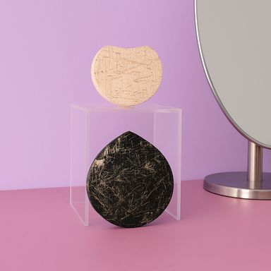 Puffs de maquillaje con patrón tejido black golden professional series 2 piezas -  Miniso