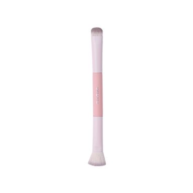 Brocha de maquillaje de doble punta rosa melocotón -  Miniso