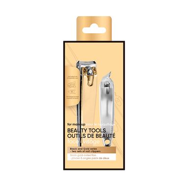 Cortauñas 2 piezas serie black gold -  Miniso