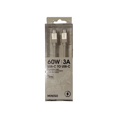 Cable de carga rápida ctc life is for fun blanco -  Miniso
