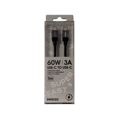 Cable de carga rápida ctc life is for fun negro -  Miniso