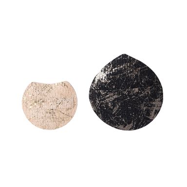 Puffs de maquillaje con patrón tejido black golden professional series 2 piezas -  Miniso