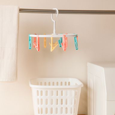 Pinzas ropa tendedero redondo serie colorful 12 clips -  Miniso