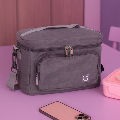 Lonchera básica alta capacidad crossbody azul gris obscuro -  Miniso