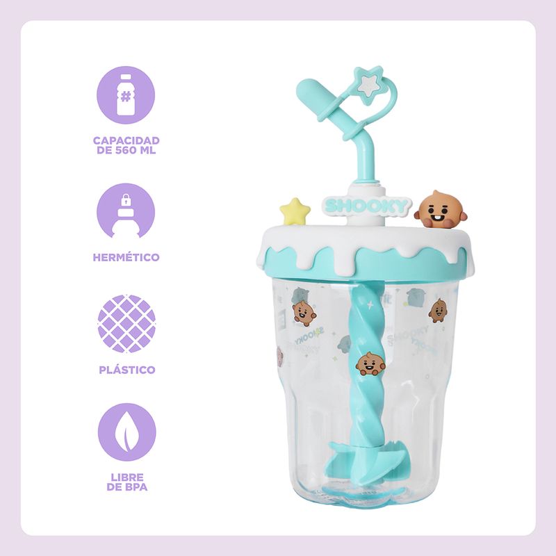 Tomatodo-de-pl-stico-con-sorbete-para-mezclar-bt21-baby-collection-de-560-ml-shooky-BT21-Baby-3-29860
