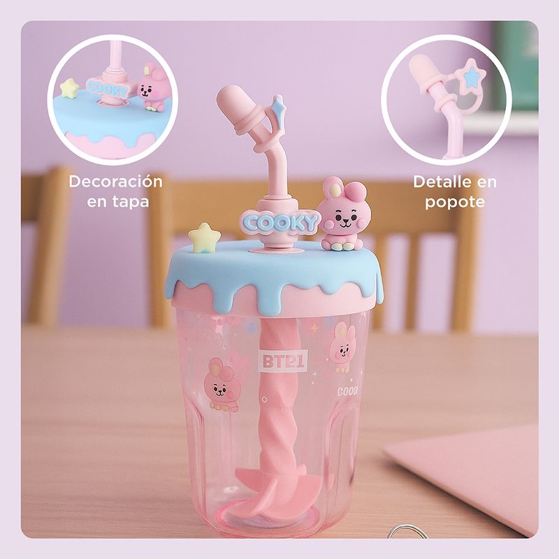 Tomatodo-de-pl-stico-con-sorbete-para-mezclar-bt21-baby-collection-de-560-ml-cooky-BT21-Baby-5-29861