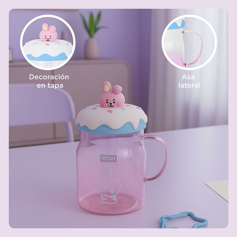 Taza-de-vidrio-con-tapa-y-decoraci-n-de-bt21-baby-cooky-BT21-Baby-4-30016