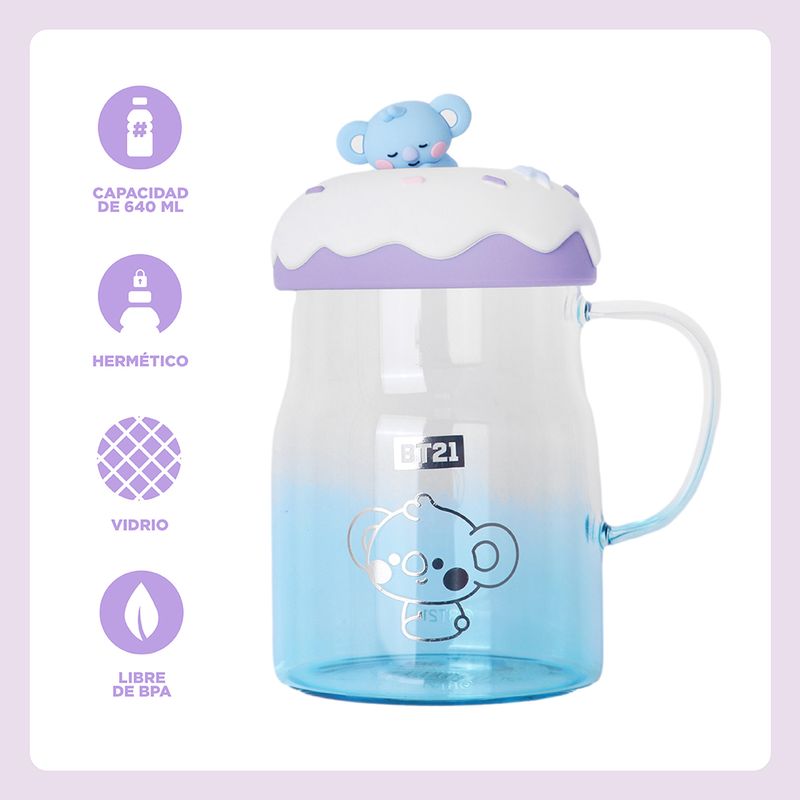 Taza-de-vidrio-con-tapa-y-decoraci-n-de-bt21-baby-koya-BT21-Baby-3-30018