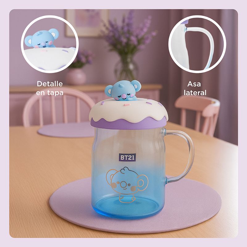 Taza-de-vidrio-con-tapa-y-decoraci-n-de-bt21-baby-koya-BT21-Baby-4-30018