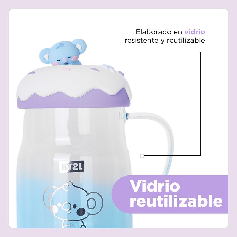 Taza-de-vidrio-con-tapa-y-decoraci-n-de-bt21-baby-koya-BT21-Baby-5-30018
