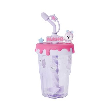 Tomatodo de plástico con sorbete para mezclar bt21 baby collection de 560 ml mang -  BT21 Baby