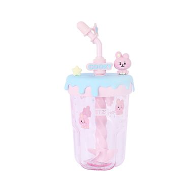 Tomatodo de plástico con sorbete para mezclar bt21 baby collection de 560 ml cooky -  BT21 Baby