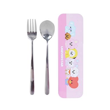 Juego de cubiertos con decoración magnética de la colección bt21 baby -  BT21 Baby