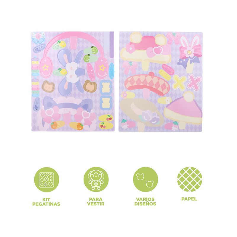 Libro-de-stickers-de-moda-diy-color-morado-Miniso-3-28610