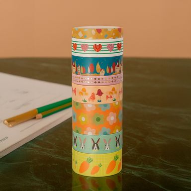 Set de cintas de estampado dorado 8 rollos conejo pdq serie miniso -  Miniso