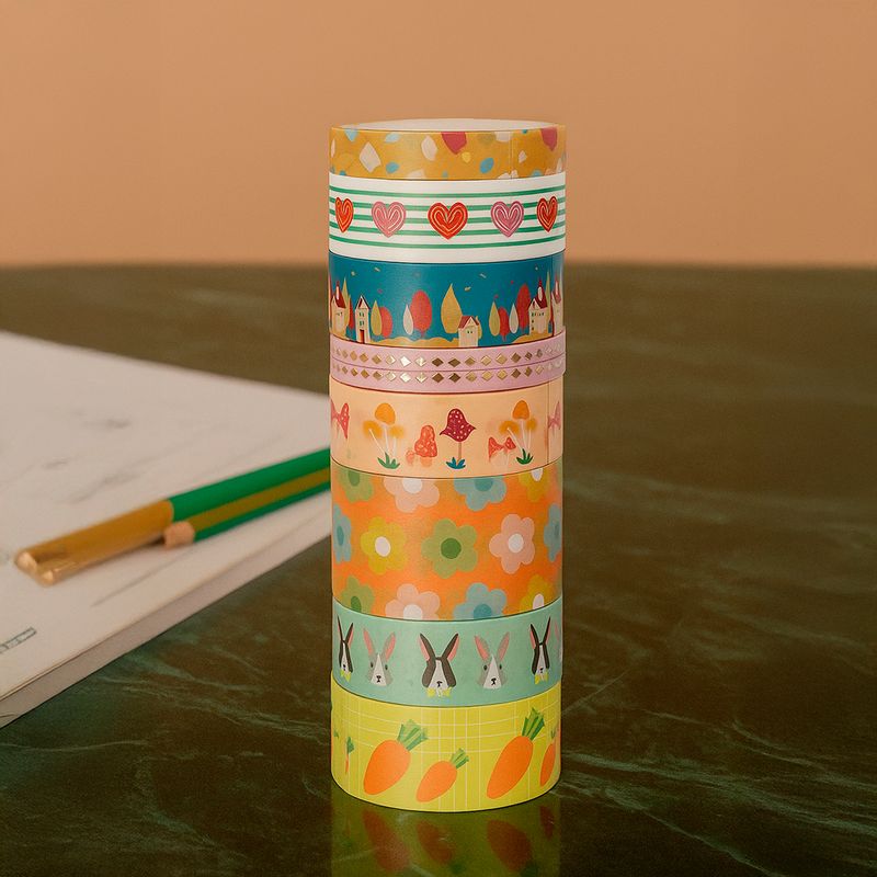 Set-de-cintas-de-estampado-dorado-8-rollos-conejo-pdq-serie-miniso-Miniso-2-29361