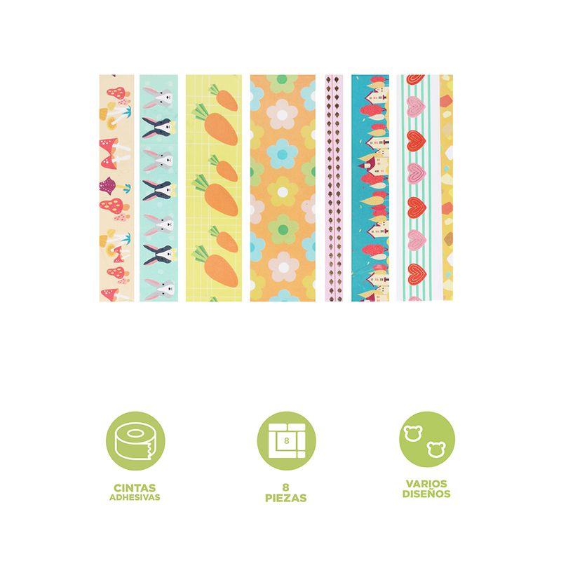 Set-de-cintas-de-estampado-dorado-8-rollos-conejo-pdq-serie-miniso-Miniso-3-29361
