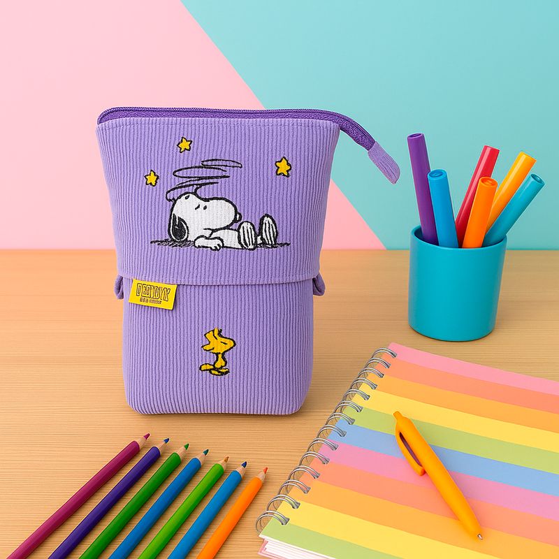 Cartuchera-estuche-expandible-morado-serie-snoopy-Snoopy-Colorful-Vintage-2-27825
