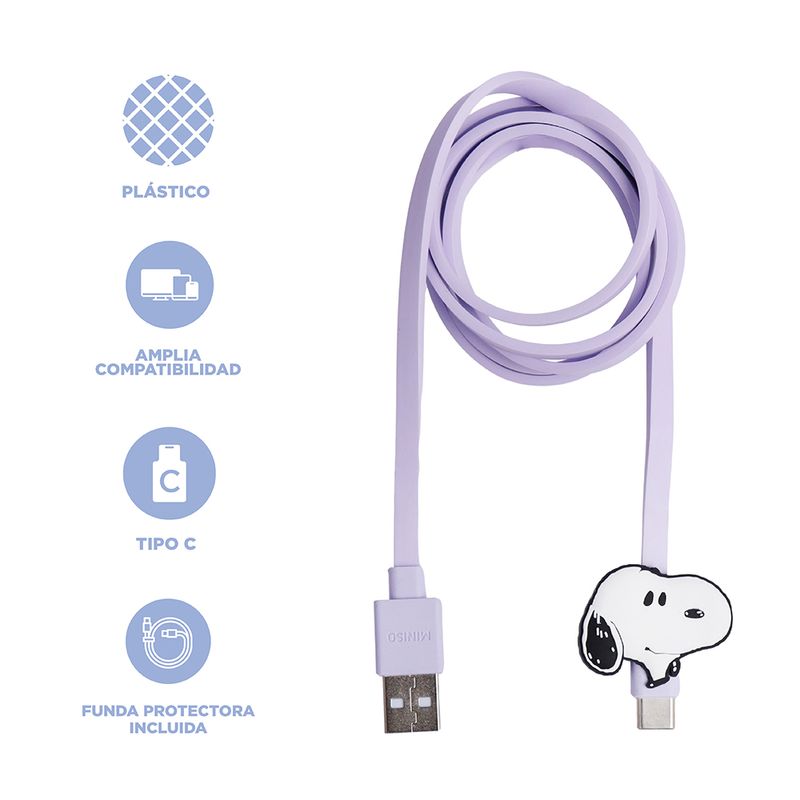 Cable-de-carga-tipo-c-snoopy-colorful-vintage-con-bolsa-snoopy-Snoopy-Colorful-Vintage-3-27871