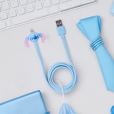 Cable de carga tipo c disney stitch dinner party con bolsa -  Stitch Dinner Party