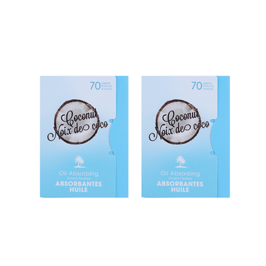Hojas absorbentes de aceite de coco 70 hojas × 2 paquetes -  Miniso