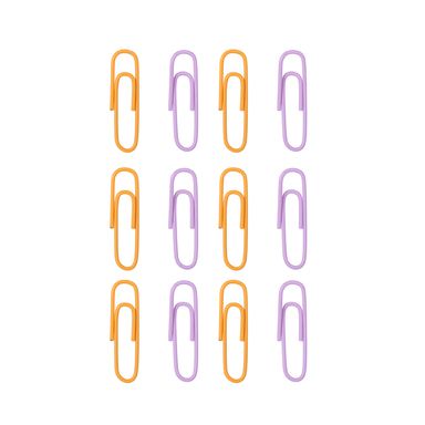 Set de escritorio clips naranja y morado de 28 mm 150 unidades -  Miniso