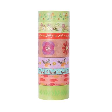 Set de cintas de estampado dorado de animales 8 rollos ciervo pdq serie miniso -  Miniso