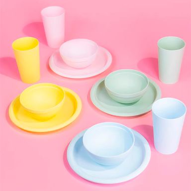 Set de tazas portátil coloridas 6 pzas -  Miniso