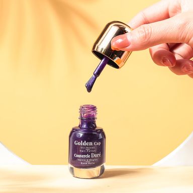 Esmalte para uñas a base de aceite con tapa dorada 06 café brillante -  Miniso