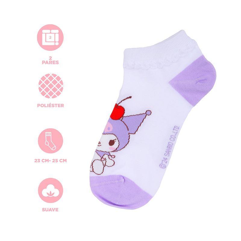 Medias-sanrio-serie-cherry-kuromi-2-pares-Sanrio-3-28299