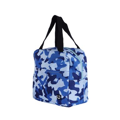 Lonchera estampada camuflage azul con blanco -  Miniso