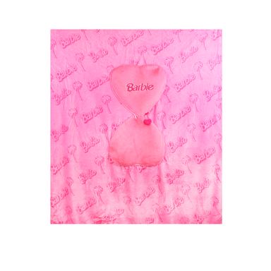Manta con funda tipo almohada barbie corazón 152cm x 127cm -  Barbie
