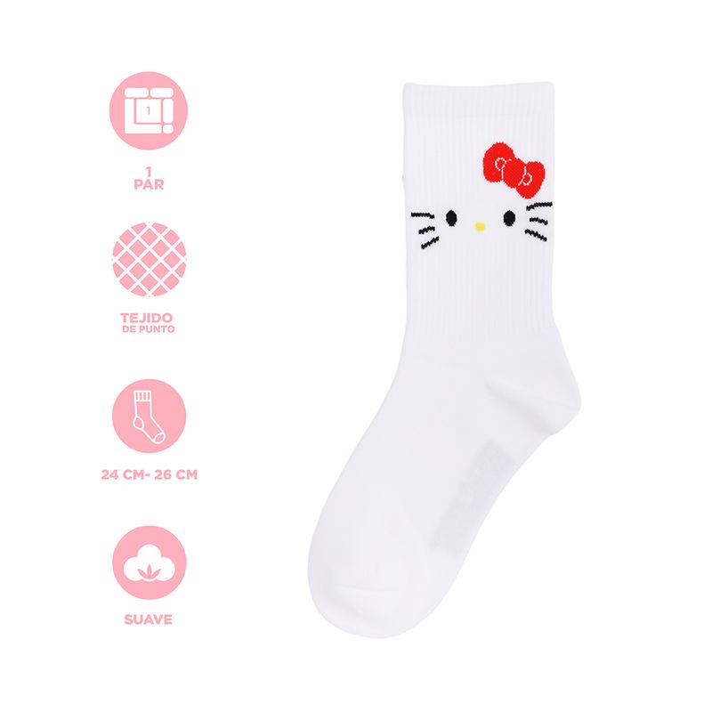Medias-crew-sanrio-hello-kitty-blanco-Sanrio-3-29518