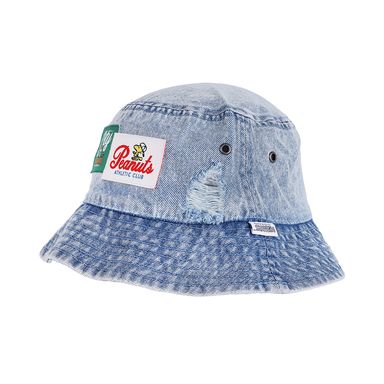 Sombrero de cubo colección snoopy serie denim parches azules -  Snoopy