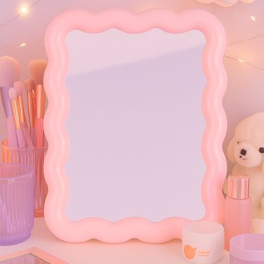 Espejo de maquillaje estilo cremoso redondo -  Miniso