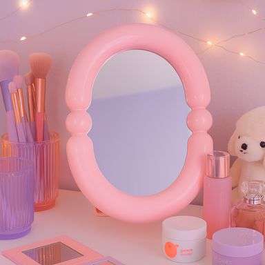 Espejo de maquillaje estilo cremoso redondo -  Miniso
