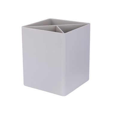 Organizador de plástico portalápices con 3 compartimentos gris -  Miniso