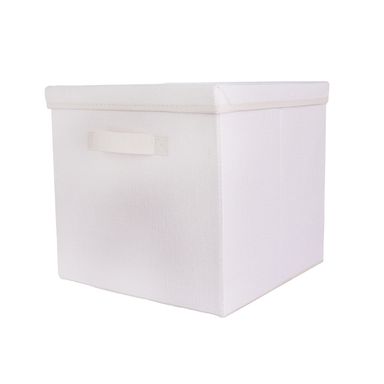 Organizador de tela cuadrado de 17 cuadrados con tapa de lino sintetico beige -  Miniso