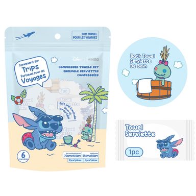 Juego de toallas comprimidas de la colección disney lilo & stitch (toallas de 4 piezas y toallas de baño de 2 piezas) -  Disney