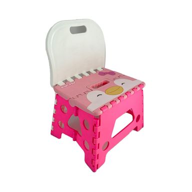 Taburete plegable con respaldo rosa penpen serie mini family -  Mini Family