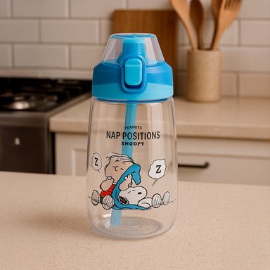 Tomatodo de plástico snoopy collection con mango de silicona 500 ml azul -  Snoopy