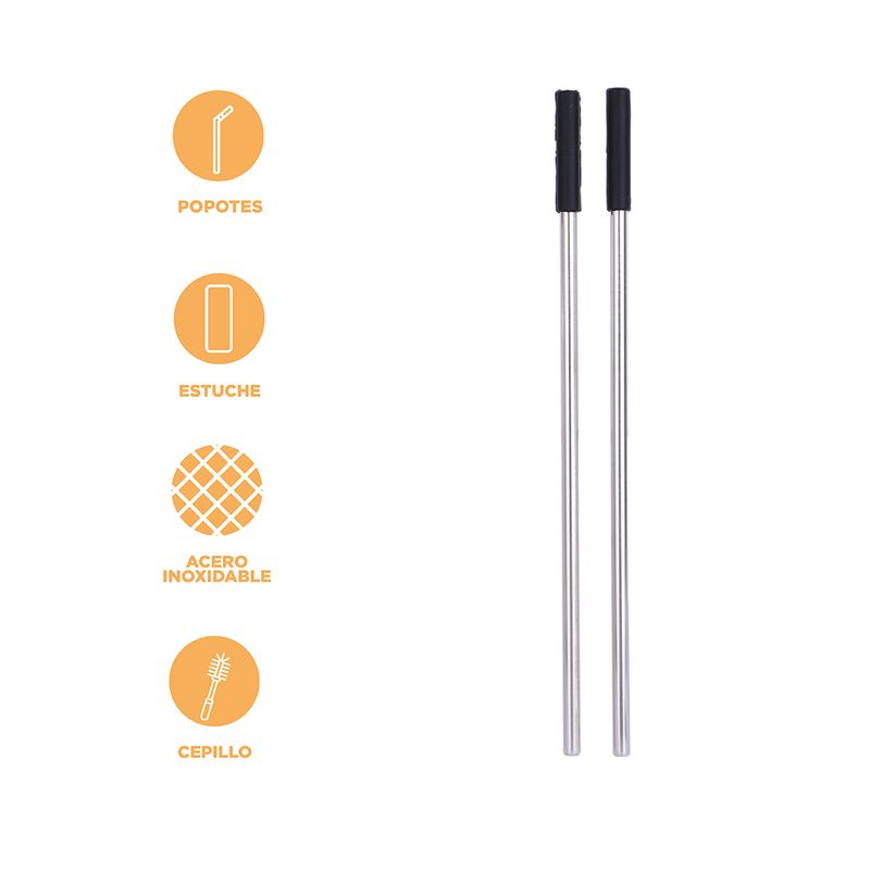 Juego-de-sorbetes-de-acero-inoxidable-de-silicona-negro-serie-miniso-Miniso-3-25512