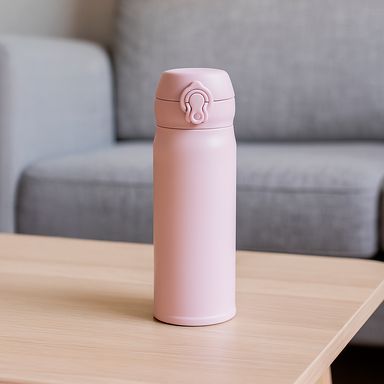 Termo botella térmica con tapa abatible classic series de 450 ml rosa -  Miniso