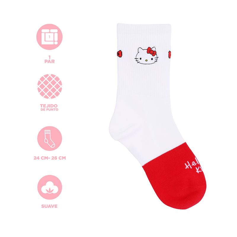 Medias-crew-sanrio-hello-kitty-bordado-blanco-Sanrio-3-29563