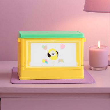 Mini organizador de plástico plegable con puerta lateral bt21 collection chimmy 12cm x 8.2cm x 7.3cm - BT21 Baby
