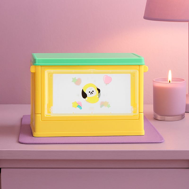 Mini-organizador-de-pl-stico-plegable-con-puerta-lateral-bt21-collection-chimmy-12cm-x-8-2cm-x-7-3cm-BT21-Baby-2-30083