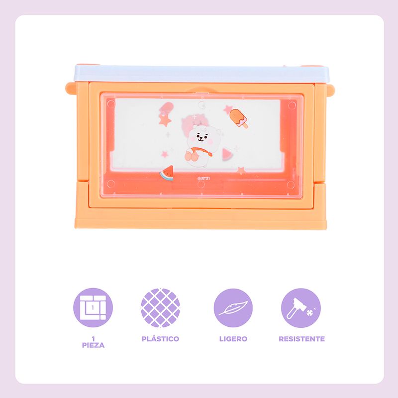 Mini-organizador-de-pl-stico-plegable-con-puerta-lateral-bt21-collection-rj-12cm-x-8-2cm-x-7-3cm-BT21-Baby-3-30084