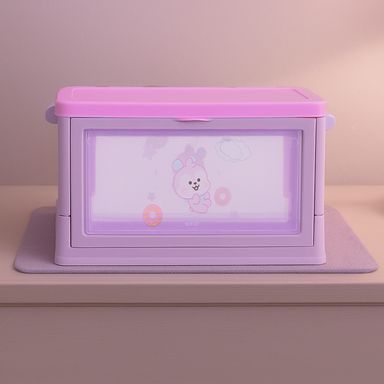 Mini organizador de plástico mini con puerta lateral bt21 collection mang 12cm x 8.2cm x 7.3cm -  BT21 Baby