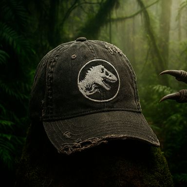 Gorra de béisbol de mezclilla rasgada de jurassic world -  Jurassic World