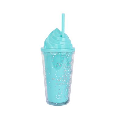Tomatodo de plástico de color solido con sorbete de 480 ml verde -  Miniso